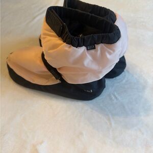 Bloch Soft Pink and Black Warm-Up Booties